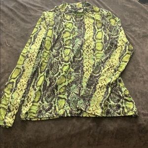 Snakeskin long sleeve top